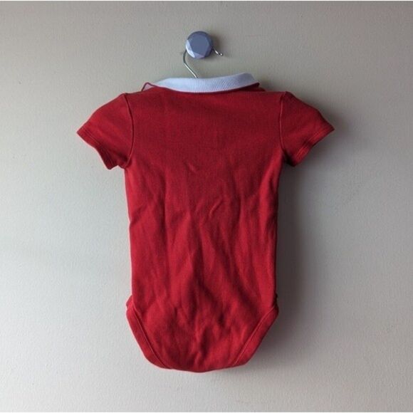 Janie and Jack Red Onesie White Collar 6-12 Months - Picture 5 of 5